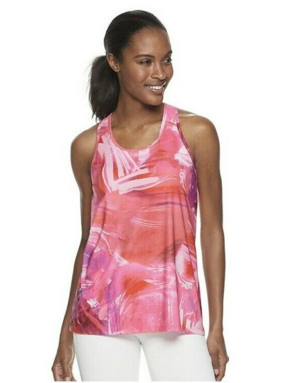 Fila‎ Tunic Sports Tank Top Womens Size XS Hot Pink Purple Shelf Bra NEW